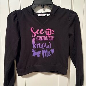 American girl. Janie and Jack hooded sweatshirt